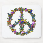 Butterfly Peace Symbol Mouse Mat