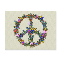 Butterfly Peace Symbol Postcard