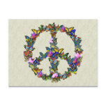 Butterfly Peace Symbol postcards
