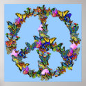 Butterfly Peace Symbol posters