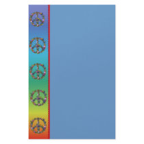 Butterfly Peace Symbol Stationery Paper