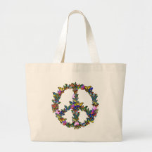 Butterfly Peace Symbol Tote Bag