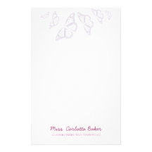 Butterfly Personal Stationery