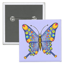 Butterfly Pinback Buttons