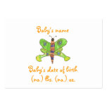 Butterfly pocket birth announcement business cards