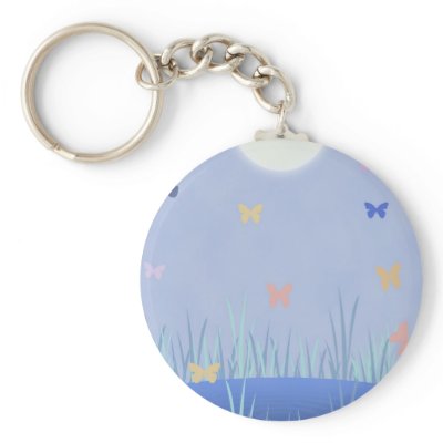 Butterfly Pond Keychain by DarkTherapy