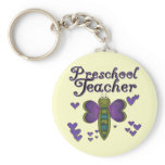 Butterfly Preschool Teacher Tshirts and Gifts Key Chain