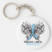 Butterfly Prostate Cancer Awareness Keychain