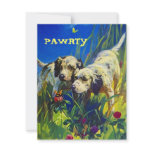 BUTTERFLY PUPS DOG PAWRTY PARTY INVITE INVITATION