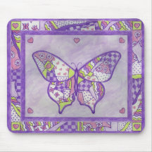 butterfly quilt mouse pads