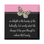 butterfly; quote refrigerator magnets