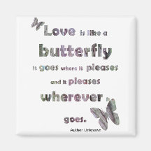 Butterfly Quote Magnet