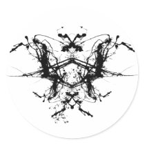 Butterfly Rorshax Round Sticker