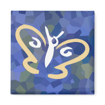 Butterfly Series 1 Square Magnet magnets