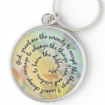 Butterfly Shadows Serenity Prayer Keychain