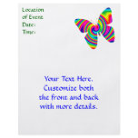 Butterfly Shaped Rainbow Twirl flyers