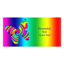 Butterfly Shaped Rainbow Twirl, I Love You!