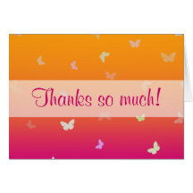 Butterfly Sunrise thank you notecards