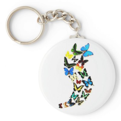 Butterfly Swirl Keychain by jaceyevans