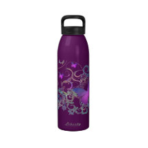 Butterfly Swirl Reusable Water Bottle