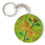 Butterfly Swirls_Flower Art Gift Keychains