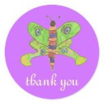 Butterfly thank you sticker