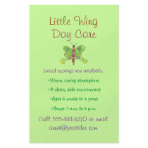 Butterfly theme child care flyer