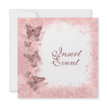 Butterfly theme wedding engagement birthday custom invites