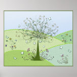 Butterfly Tree Poster Print