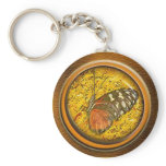 butterfly under glass key chain