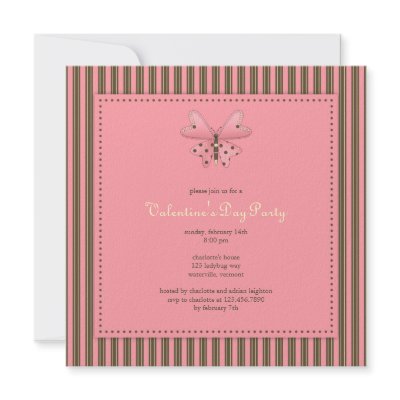 Butterfly :: Valentine's Day Party Invitation by CSKidsOccasions