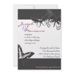 Butterfly Wedding Invitation Invite Engagement