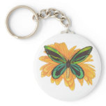 Butterfly with Daisy Keychain