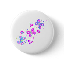 butterfly with hearts button