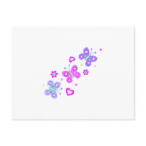 butterfly with hearts postcards