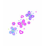 butterfly with hearts t-shirts