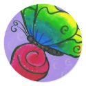 Butterfly with Rose stickers