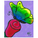 Butterfly with Rose t-shirts