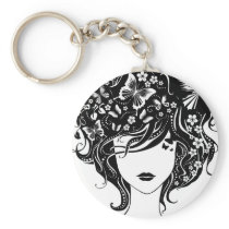 Butterfly Woman Key Chain