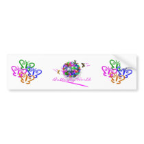 BUTTERFLY WORLD BUMPERSTICKER BUMPER STICKER