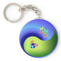 Butterfly Yin Yang keychains