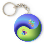 Butterfly Yin Yang keychains