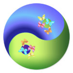 Butterfly Yin Yang stickers