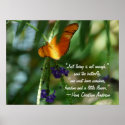 Butterlies-Freedom and a little Flower. posters