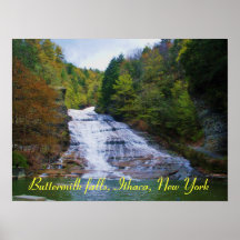 BUTTERMILK FALLS, ITHACA, NEW YORK poster