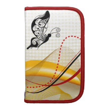 Butterscotch Butterfly Abstract Rickshaw Folio Organizers