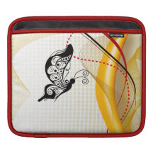 Butterscotch Butterfly Abstract  Rickshaw Sleeve Sleeve For iPads