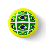 Button bola bandeira Brasil Boton