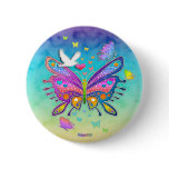 Button - BUTTERFLY POP ART