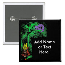 Button: "Cheshire Cat" from "Alice in Wonderland"